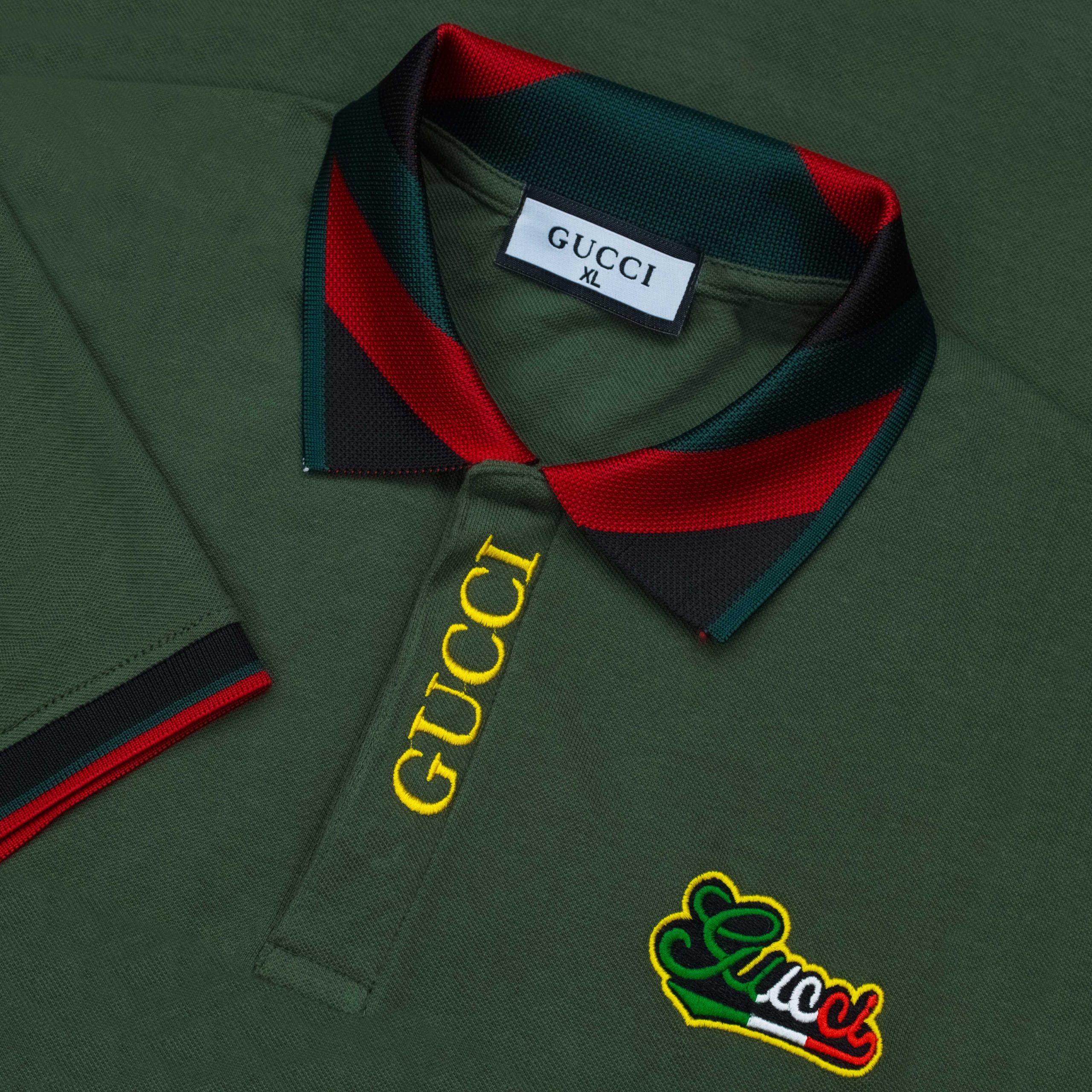 Gucci Premium POLO T-SHIRT Olive - Oxin Brand